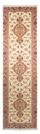 Løber Persisk tæppe - Tabriz - Royal - 310 x 88 cm - beige