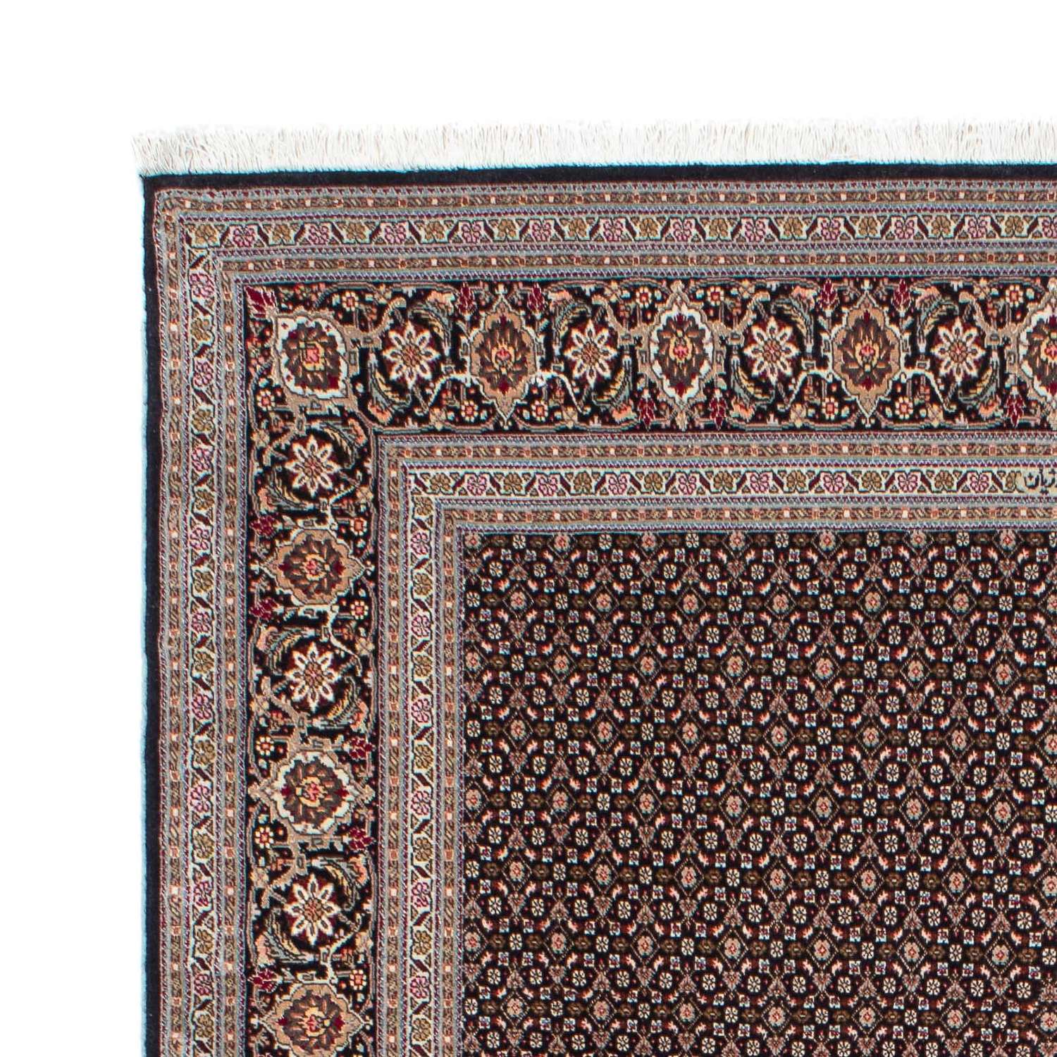 Persisk tæppe - Tabriz - 215 x 151 cm - mørkeblå