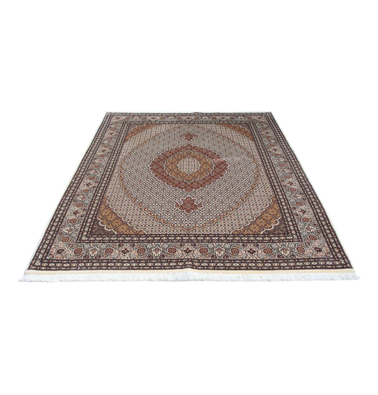 Perský koberec - Tabríz - 202 x 151 cm - béžová