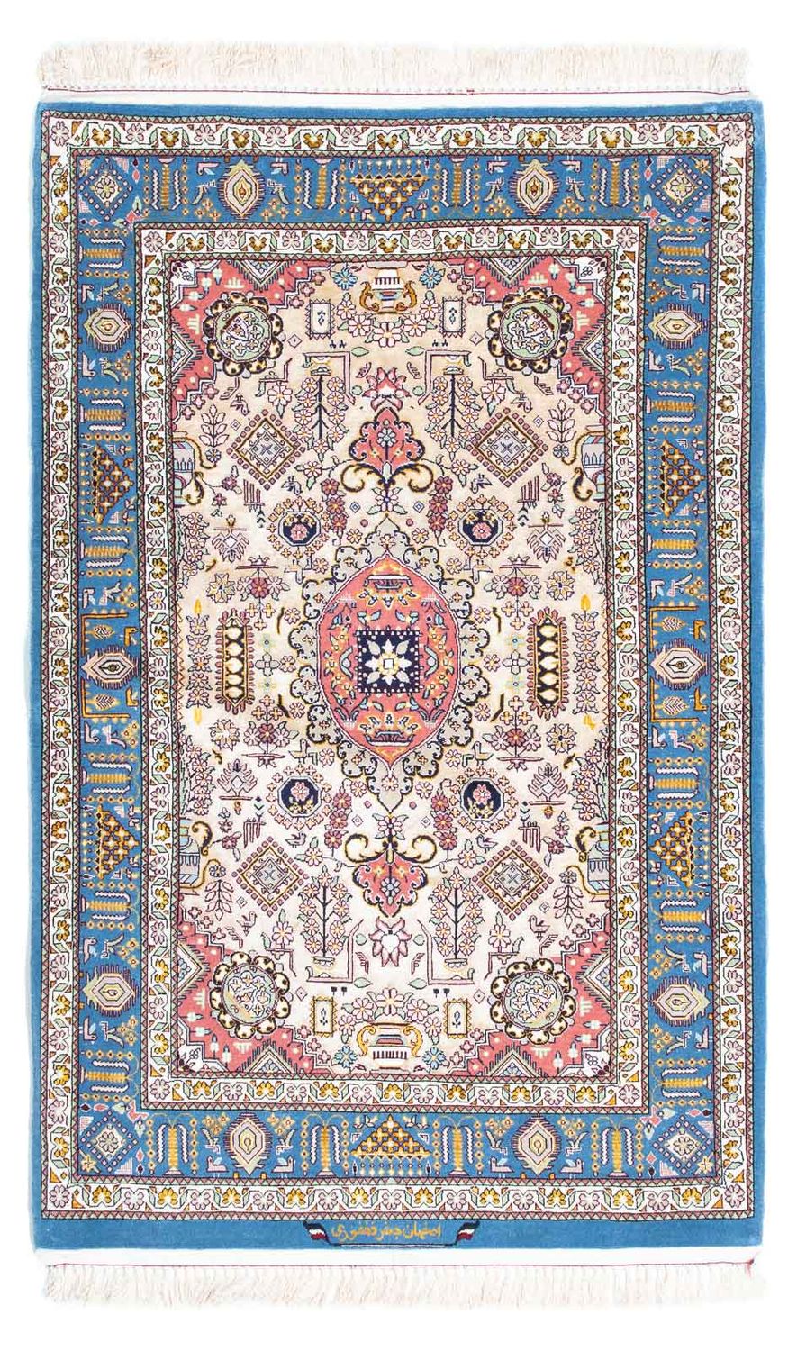 Persisk teppe - Isfahan - premium - 126 x 83 cm - lyseblå