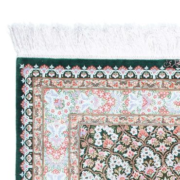 Tapis persan - Ghom - 128 x 83 cm - vert