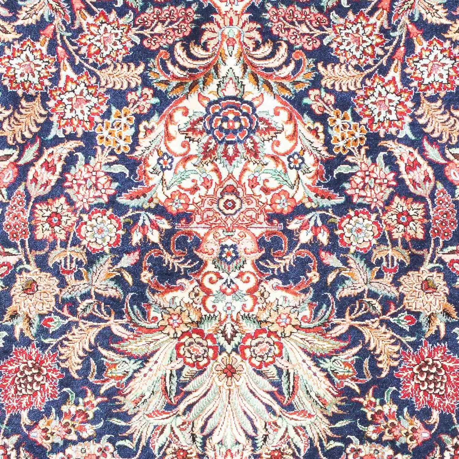 Tapis persan - Ghom - 116 x 78 cm - bleu foncé