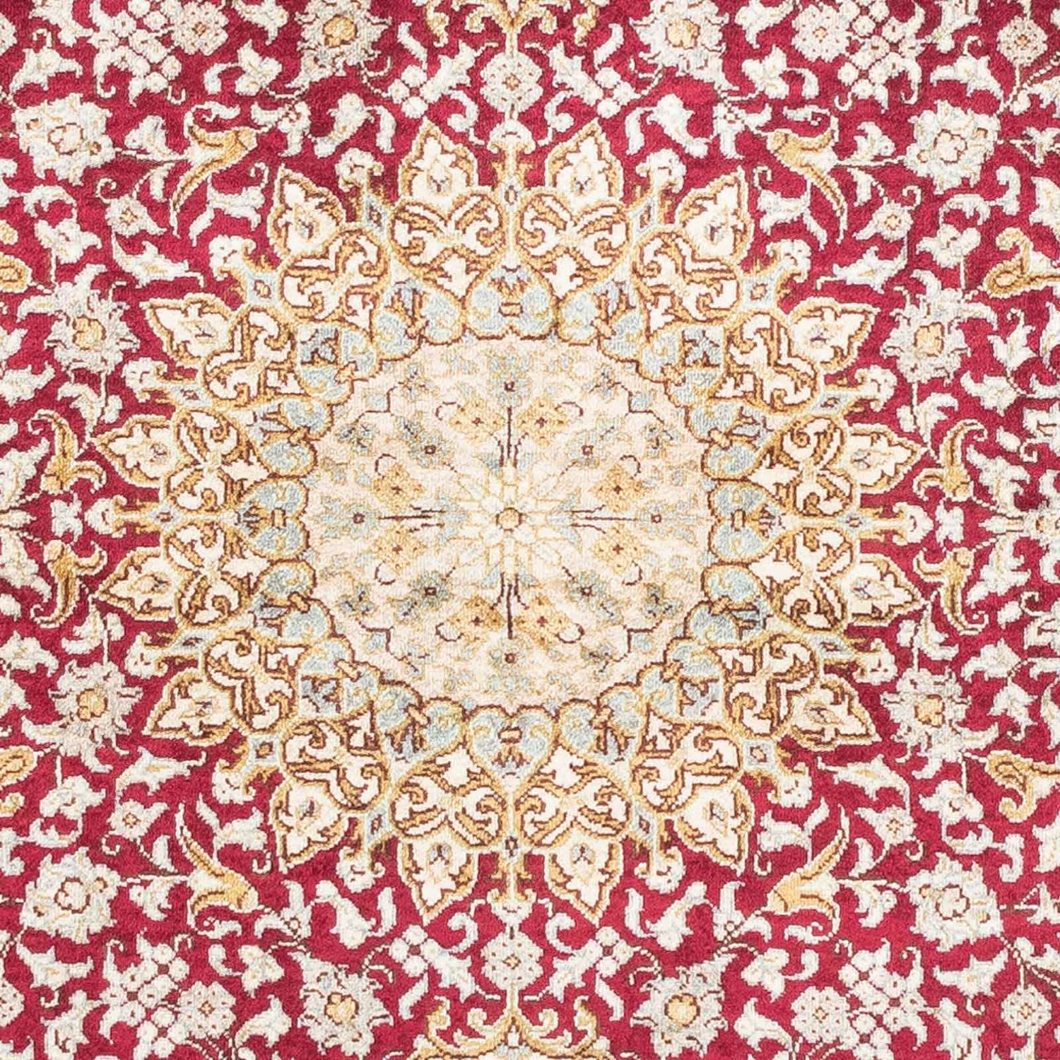 Tappeto orientale - Hereke - 122 x 76 cm - rosso scuro