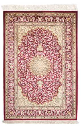 Alfombra oriental - Hereke - 122 x 76 cm - rojo oscuro