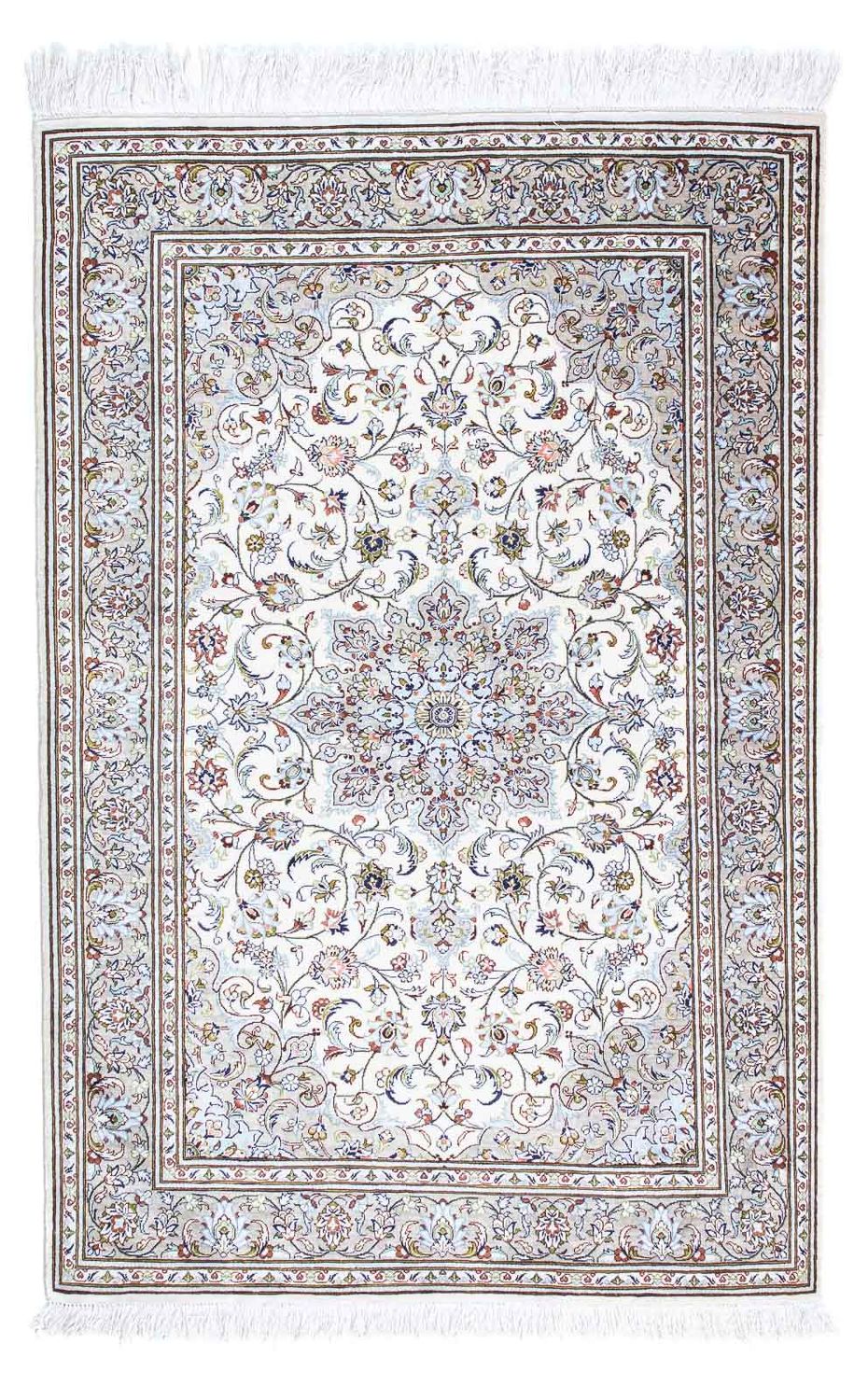 Tapis persan - Ghom - 121 x 80 cm - beige