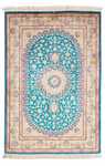 Perzisch tapijt - Ghom - 119 x 78 cm - turkoois