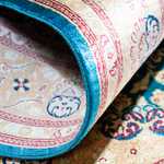 Perský koberec - Ghom - 119 x 78 cm - tyrkysová