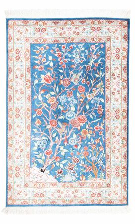 Perser Rug - Ghom - 121 x 77 cm - light blue