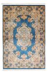 Tapis persan - Ghom - 121 x 80 cm - bleu foncé