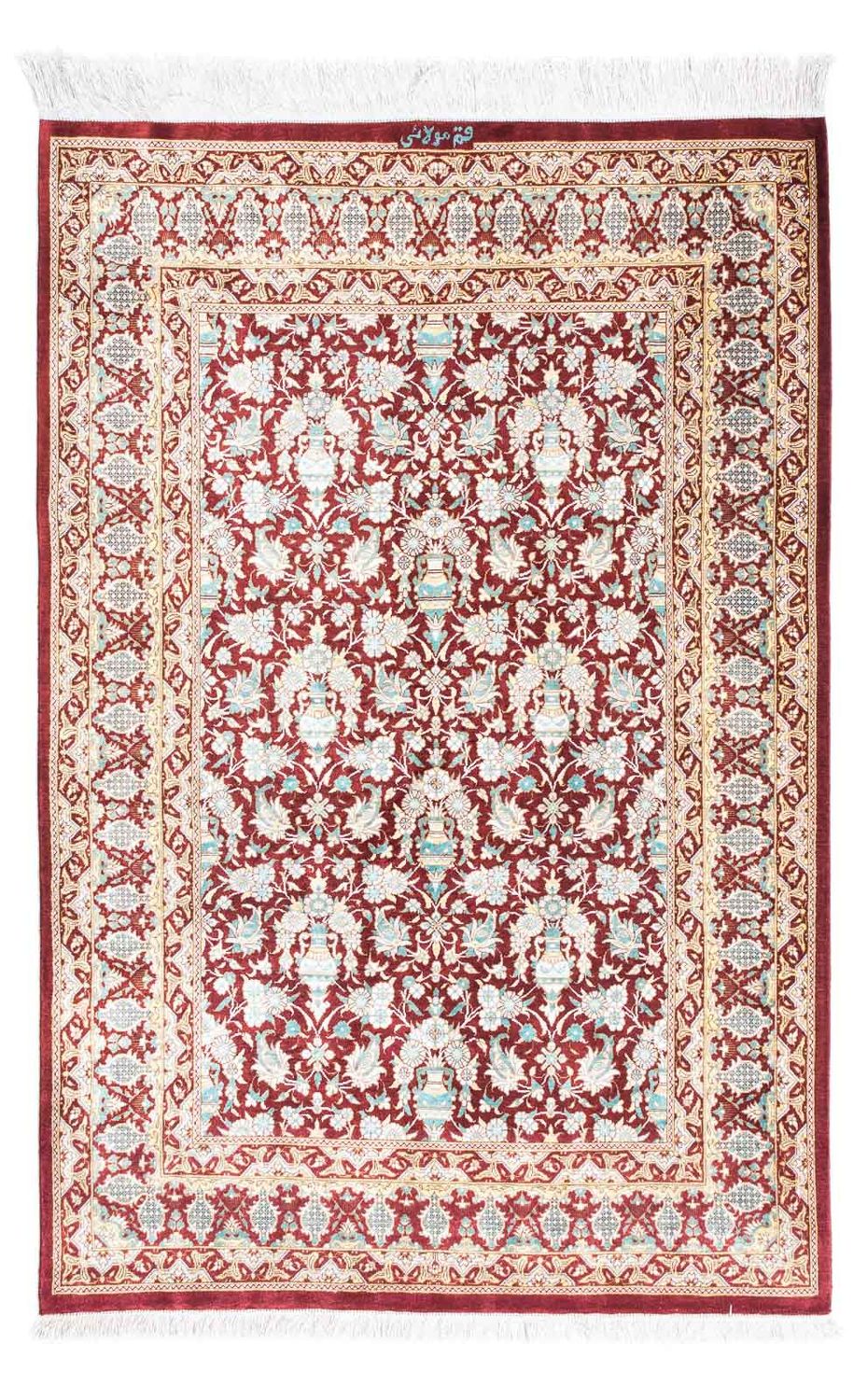 Perser Rug - Ghom - 119 x 76 cm - dark red