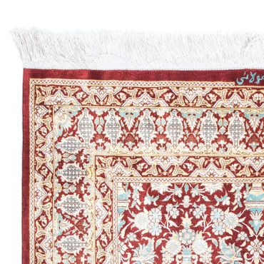 Tapis persan - Ghom - 119 x 76 cm - rouge foncé