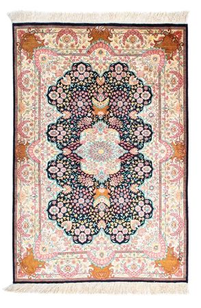 Alfombra persa - Ghom - 130 x 81 cm - beige