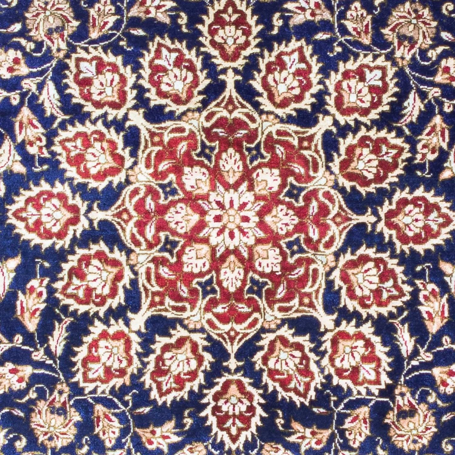 Tapis persan - Ghom - 117 x 78 cm - bleu foncé