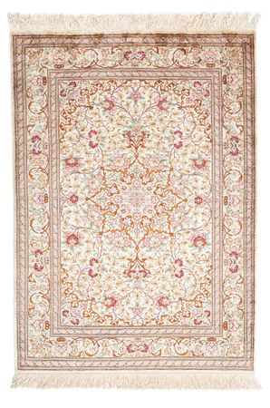 Perzisch tapijt - Ghom - 117 x 81 cm - beige