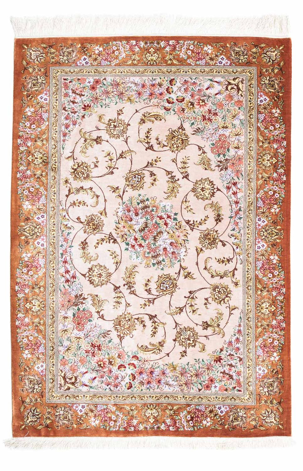 Persisk teppe - Ghom - 123 x 80 cm - beige