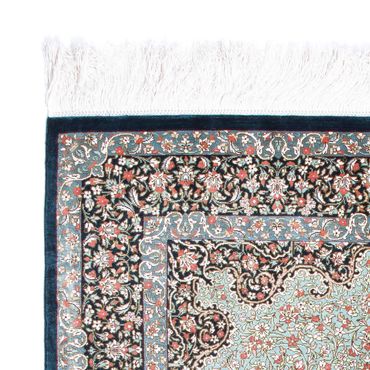 Tapis persan - Ghom - 121 x 77 cm - bleu foncé