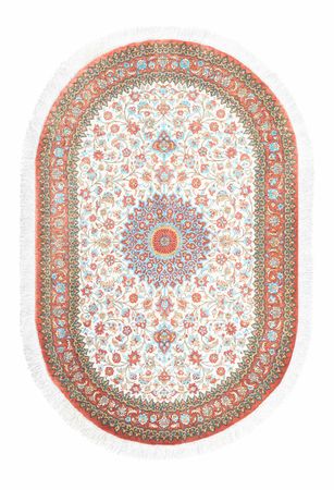 Alfombra persa - Ghom oval  - 120 x 76 cm - beige