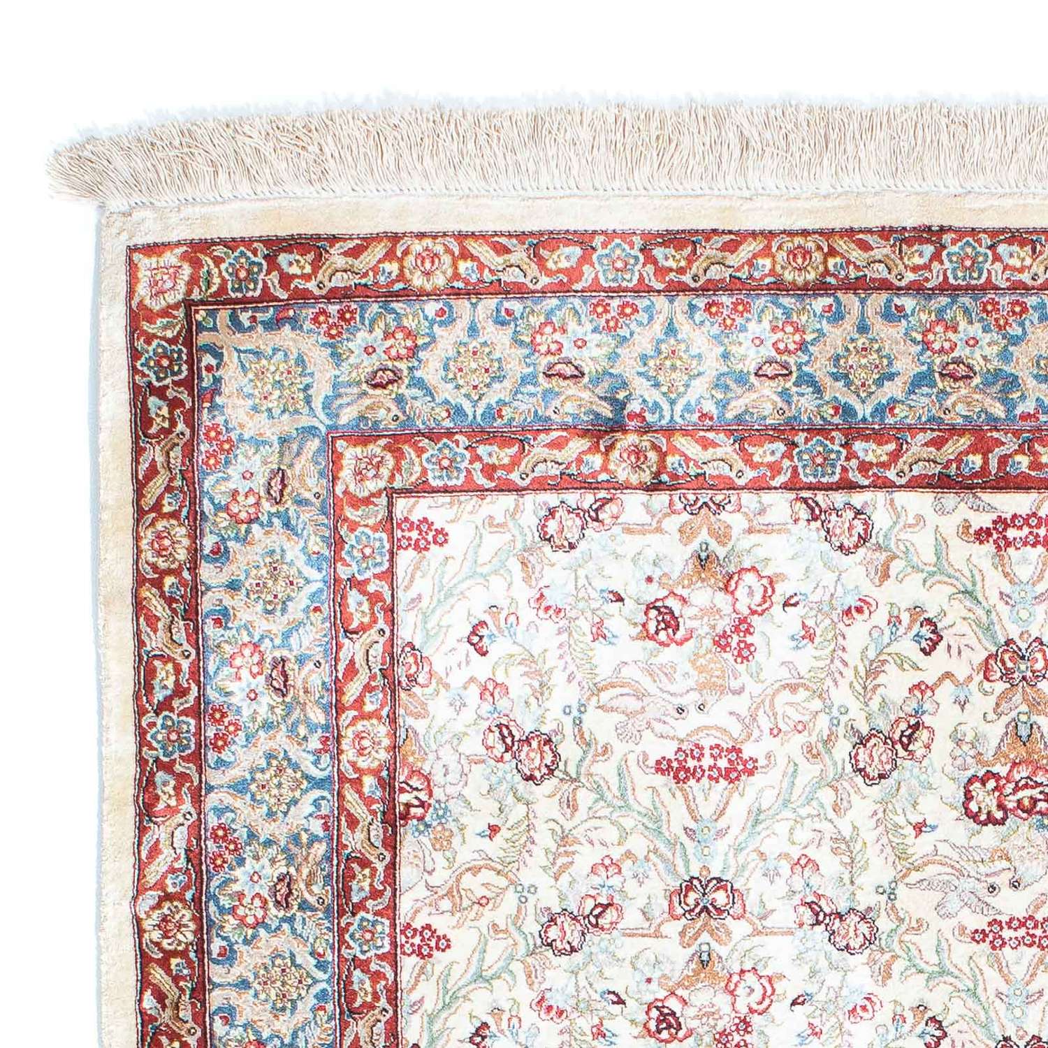 Perský koberec - Ghom - 157 x 99 cm - béžová