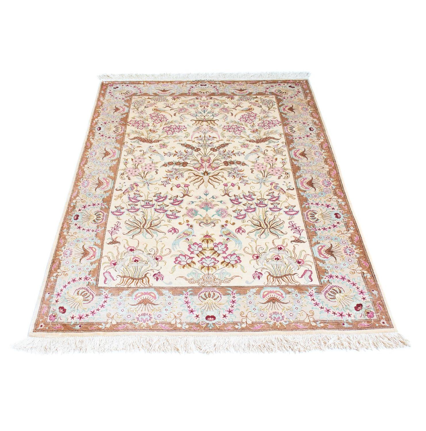 Tapis persan - Ghom - 155 x 95 cm - beige