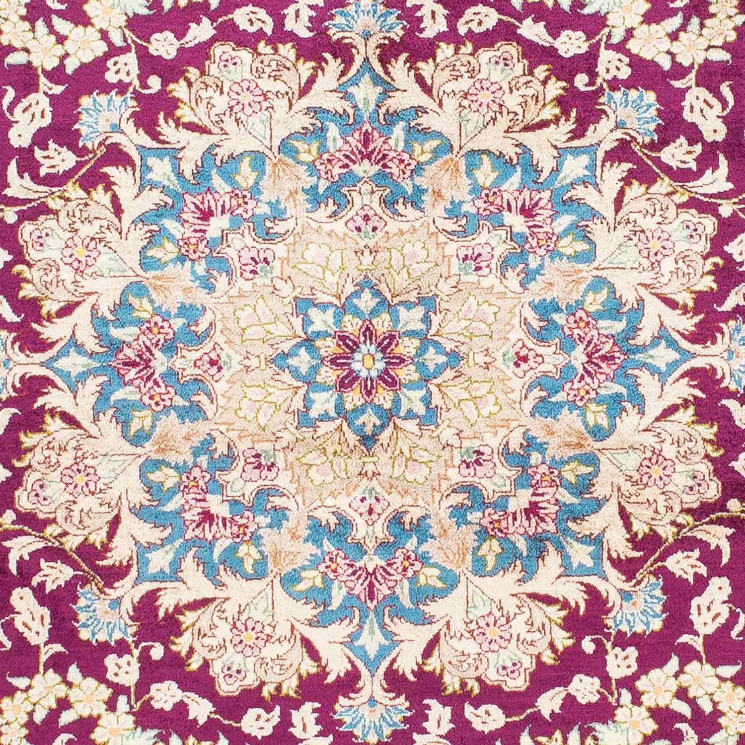 Persisk matta - Ghom - 148 x 99 cm - mörkröd