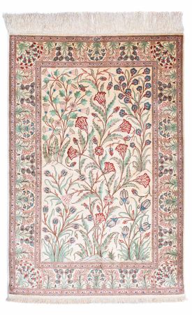 Tapis persan - Ghom - 156 x 102 cm - beige