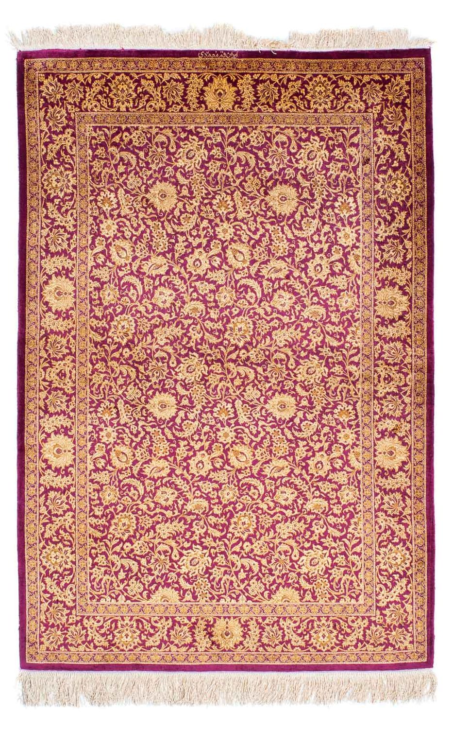 Tapis persan - Ghom - 150 x 100 cm - violet