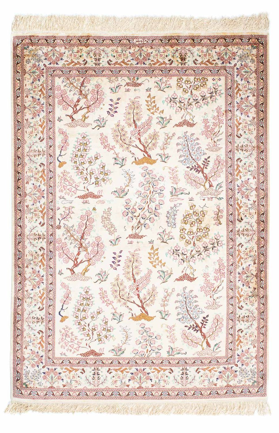 Persisk tæppe - Ghom - 146 x 104 cm - beige