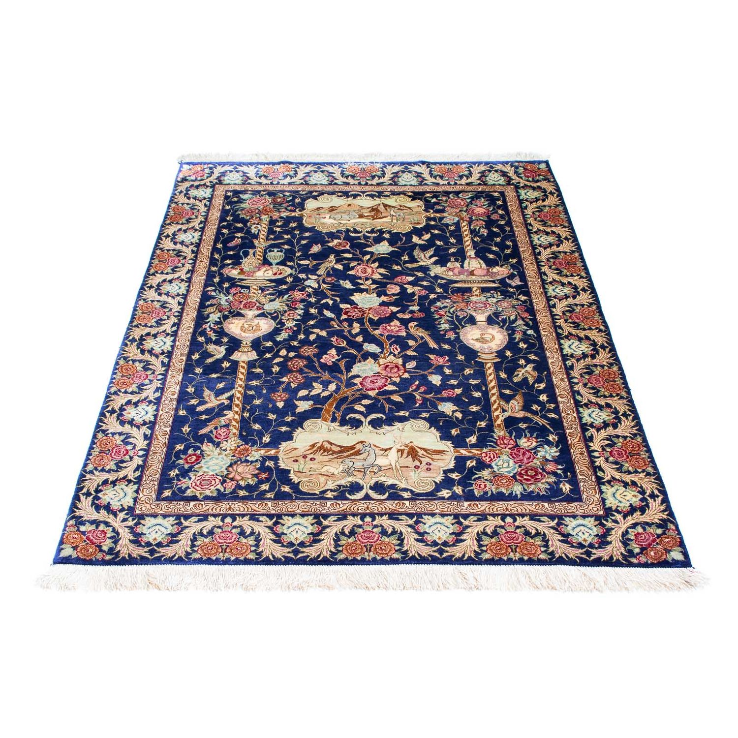 Perser Rug - Ghom - 147 x 100 cm - dark blue