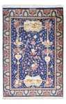 Tapis persan - Ghom - 147 x 100 cm - bleu foncé