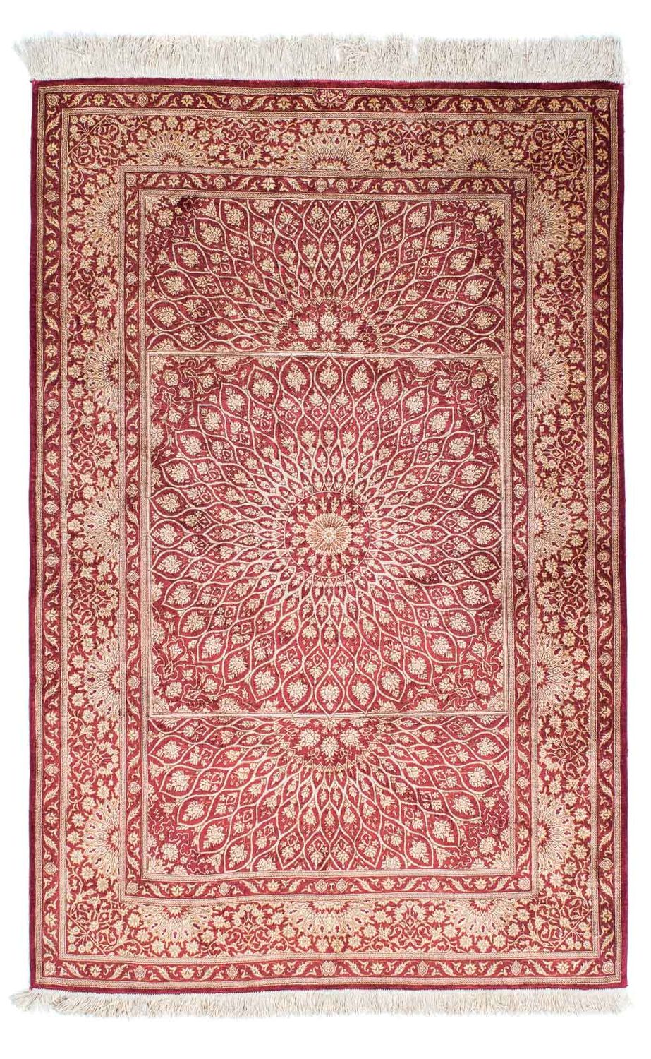 Tappeto Persero - Ghom - 151 x 100 cm - rosso scuro