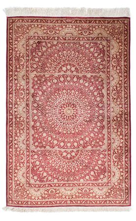 Tapis persan - Ghom - 151 x 100 cm - rouge foncé