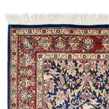 Tapis persan - Ghom - 154 x 98 cm - bleu foncé