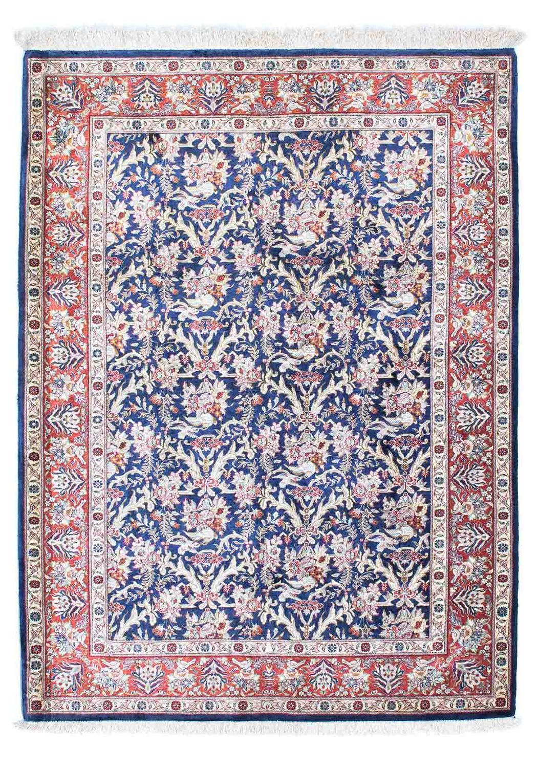 Perzisch tapijt - Ghom - 147 x 104 cm - donkerblauw