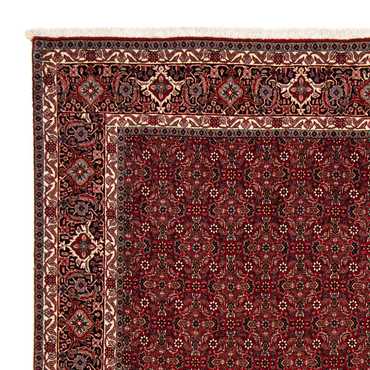 Tapis persan - Bidjar carré  - 212 x 206 cm - rouge foncé