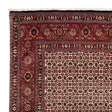 Tapis persan - Bidjar carré  - 204 x 201 cm - rouge foncé