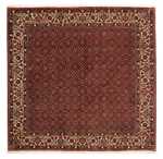 Persisk tæppe - Bijar firkantet  - 203 x 197 cm - mørkerød