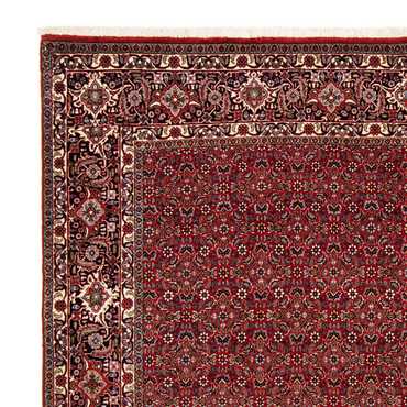 Tapis persan - Bidjar carré  - 205 x 205 cm - rouge foncé