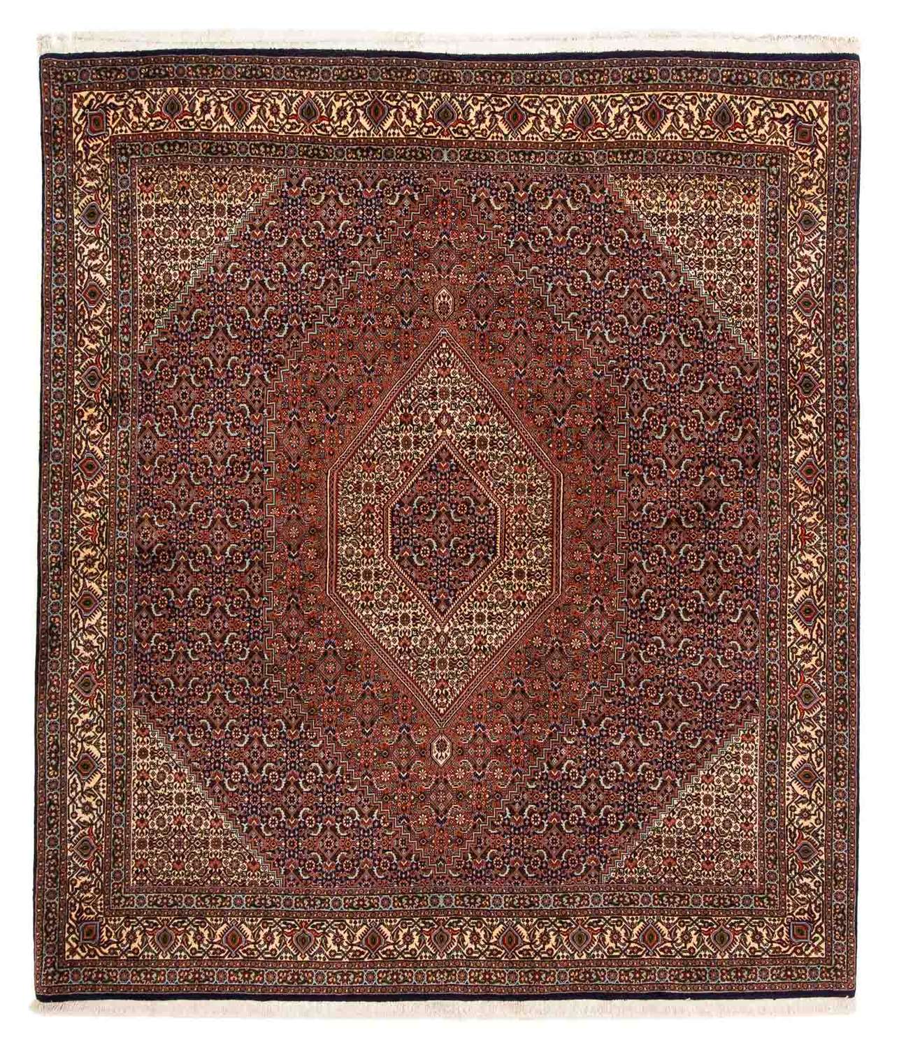 Persisk tæppe - Bijar - 222 x 203 cm - brun