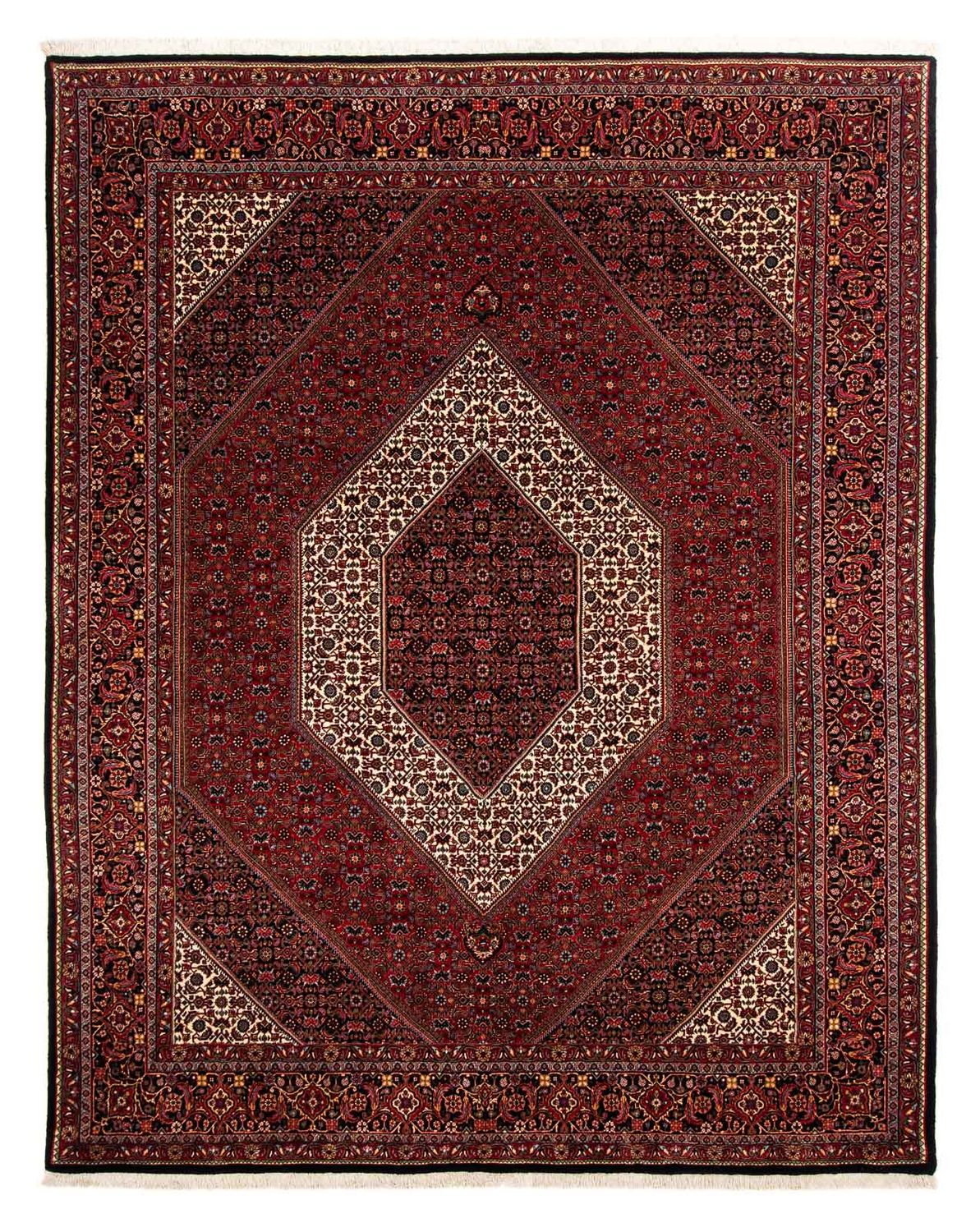 Alfombra persa - Bidjar - 253 x 200 cm - rojo oscuro