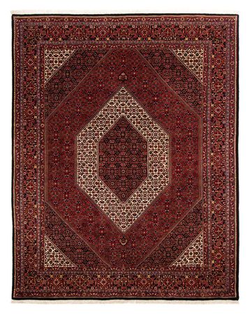 Tapis persan - Bidjar - 253 x 200 cm - rouge foncé