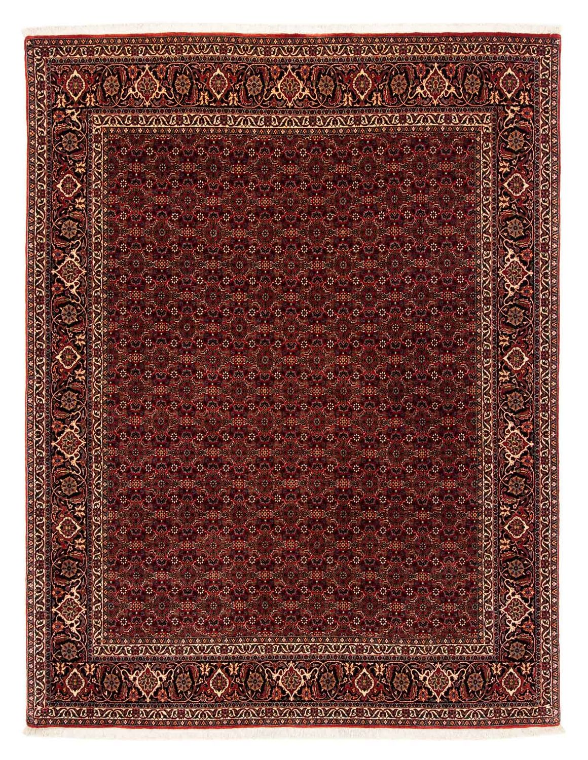 Perzisch tapijt - Bijar - 256 x 202 cm - donkerrood