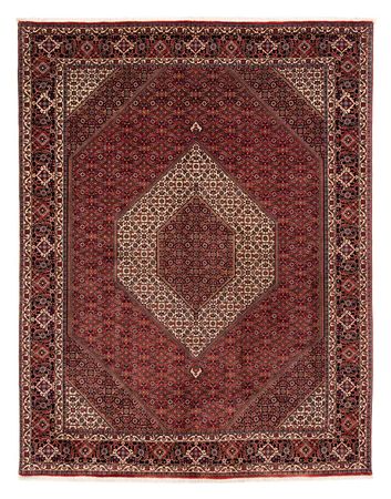 Alfombra persa - Bidjar - 261 x 206 cm - rojo oscuro