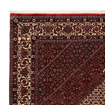 Tapis persan - Bidjar - 242 x 203 cm - rouge foncé