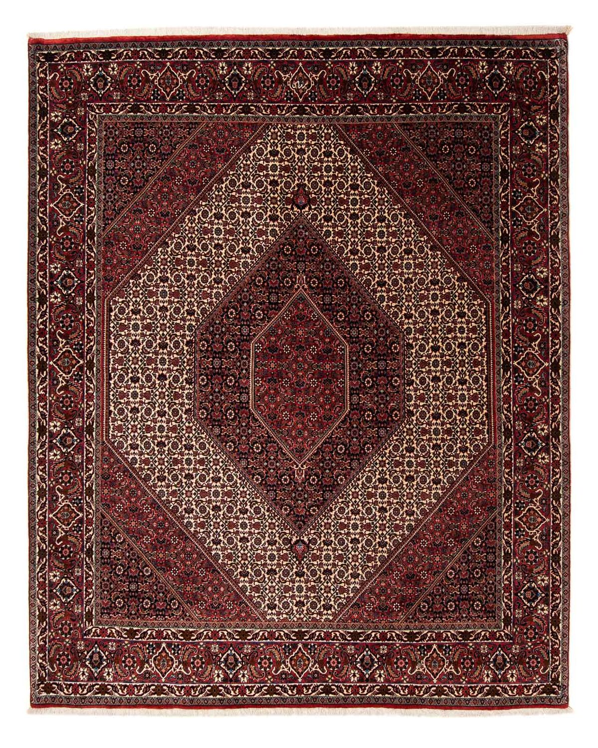 Perzisch tapijt - Bijar - 245 x 202 cm - donkerrood