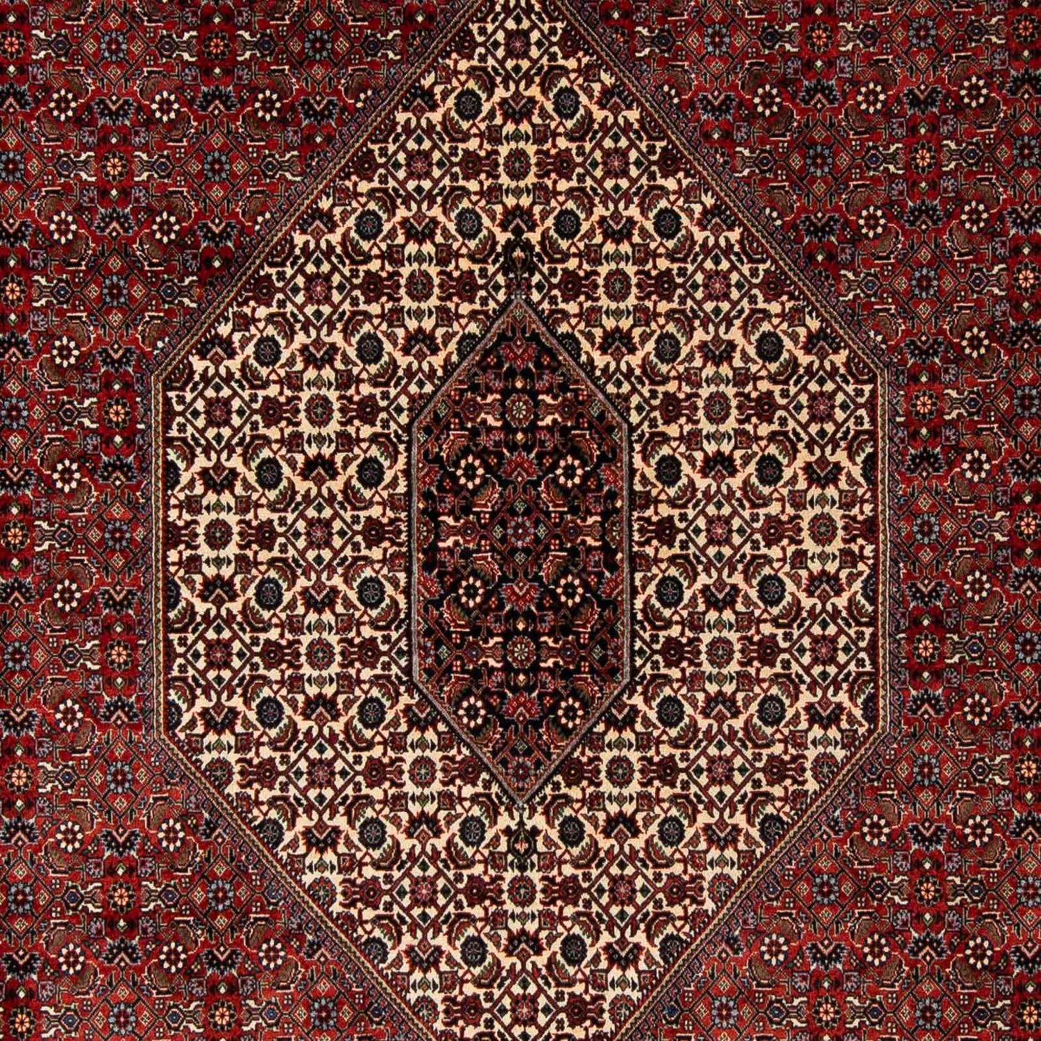 Tapete Persa - Bijar - 237 x 200 cm - vermelho escuro