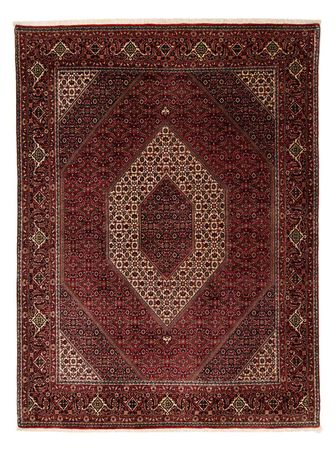 Alfombra persa - Bidjar - 251 x 201 cm - rojo oscuro