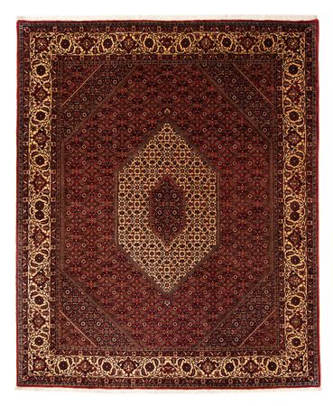 Alfombra persa - Bidjar - 255 x 205 cm - rojo oscuro