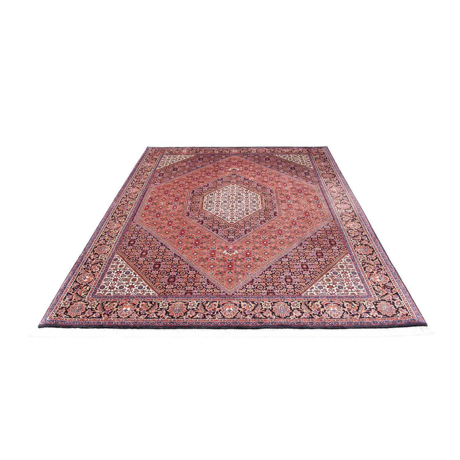 Persisk teppe - Bijar - 230 x 168 cm - lys rød