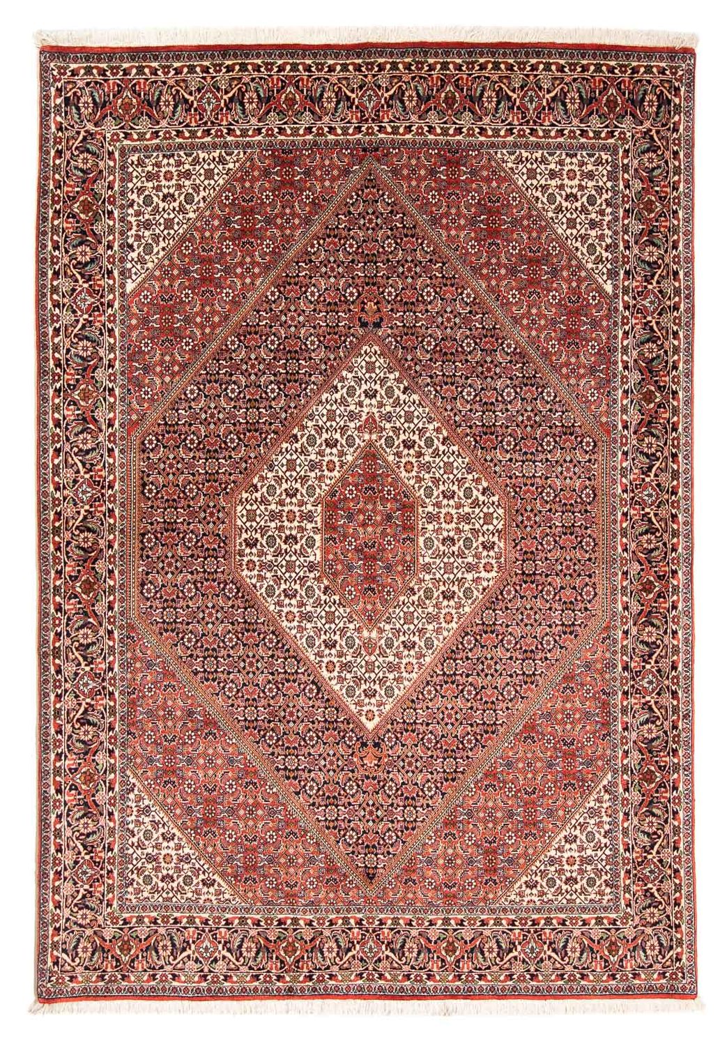 Tapete Persa - Bijar - 245 x 174 cm - vermelho claro