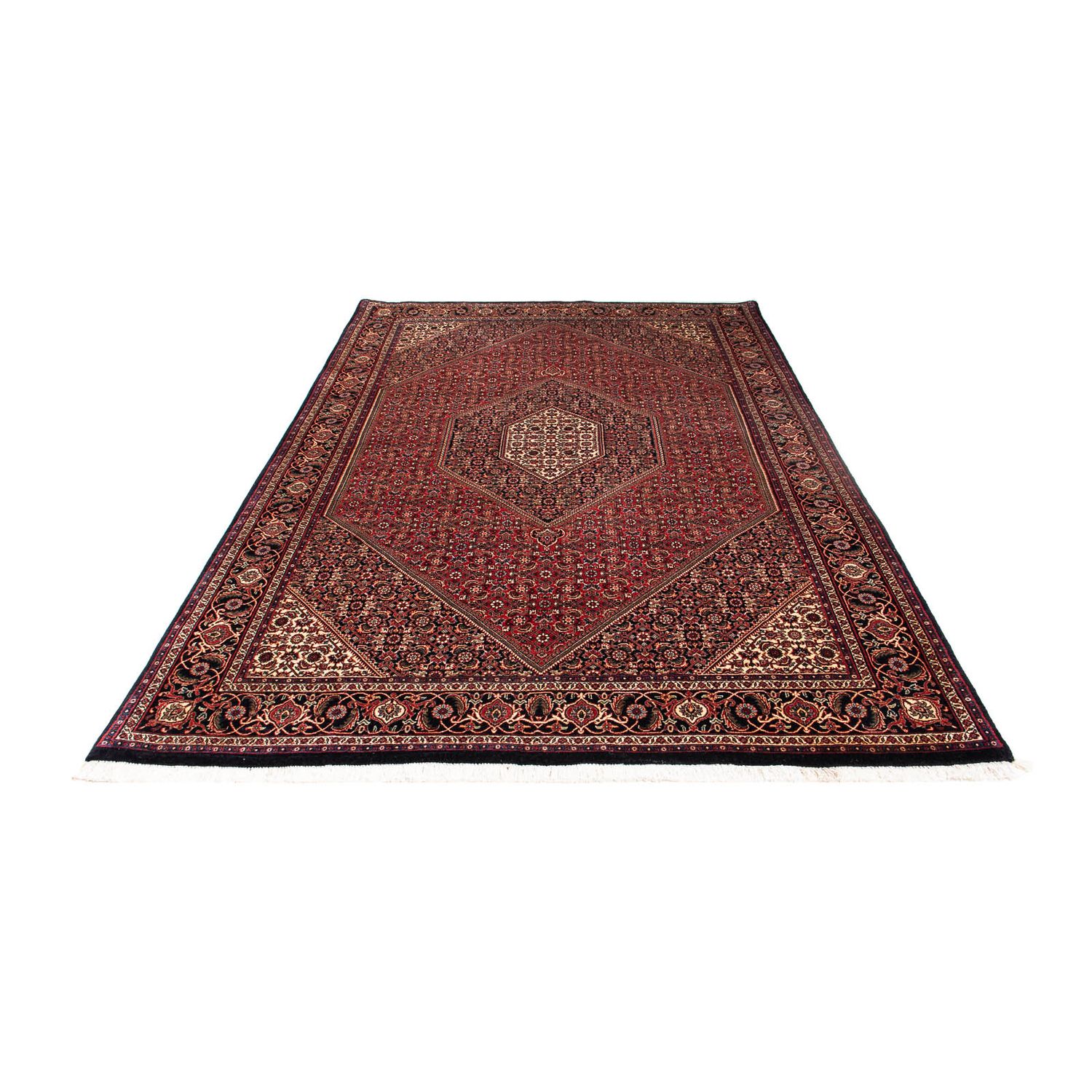 Alfombra persa - Bidjar - 261 x 164 cm - rojo oscuro